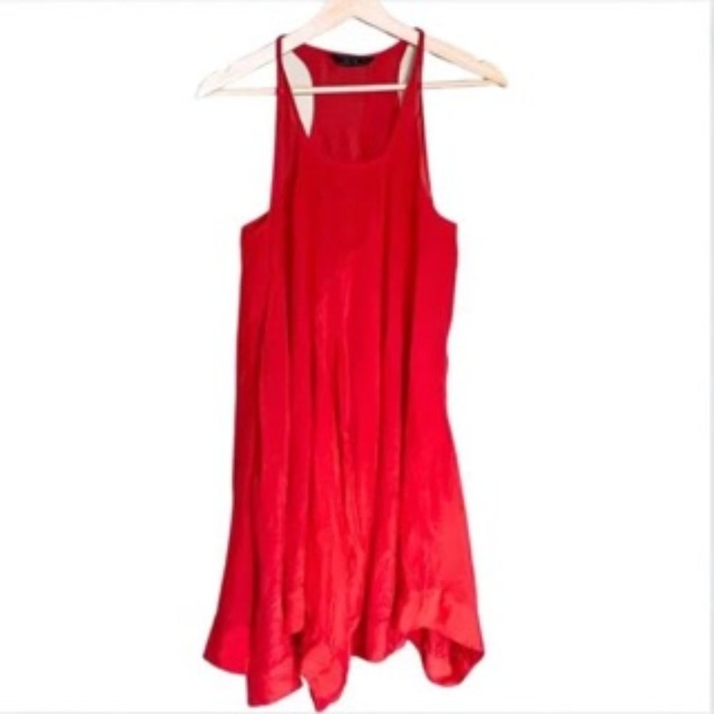 All Saints Women's Sleeveless Racerback Flowy Dress Red Size 12